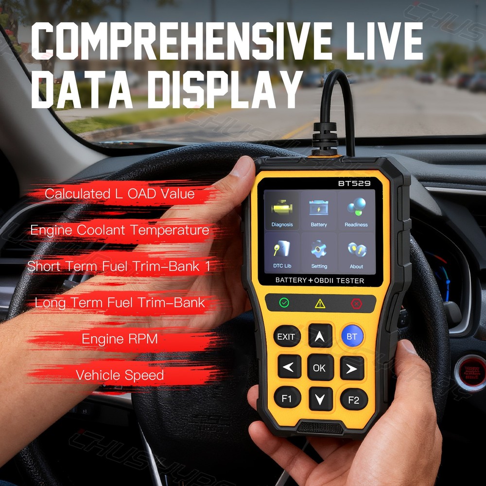 CHUSYYRAY Car Diagnostic Tool OBD2 Scanner SRS ABS ENGINE AT Code Reader