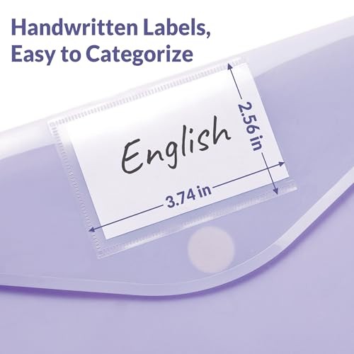 Pack Plastic Envelopes, Folders for Document for A4 Letter Size, Poly File 24