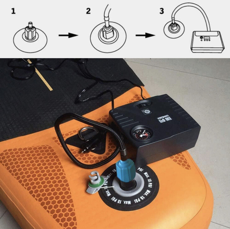 PeSandy Inflatable SUP Pump Adaptor Compressor Multifunction SUP Valve