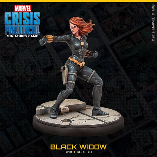 Marvel Crisis Protocol Core Set Black WIdow With Card