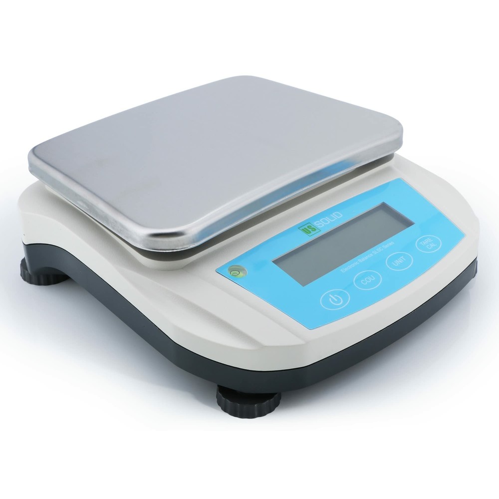 U.S. Solid Analytical Balance 5000 x 0.1 g Lab Digital Precision Scale 19 Units