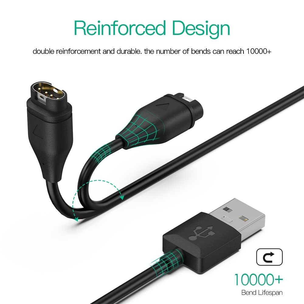 Compatible for Garmin Watch Charger Cable (2 Pack)