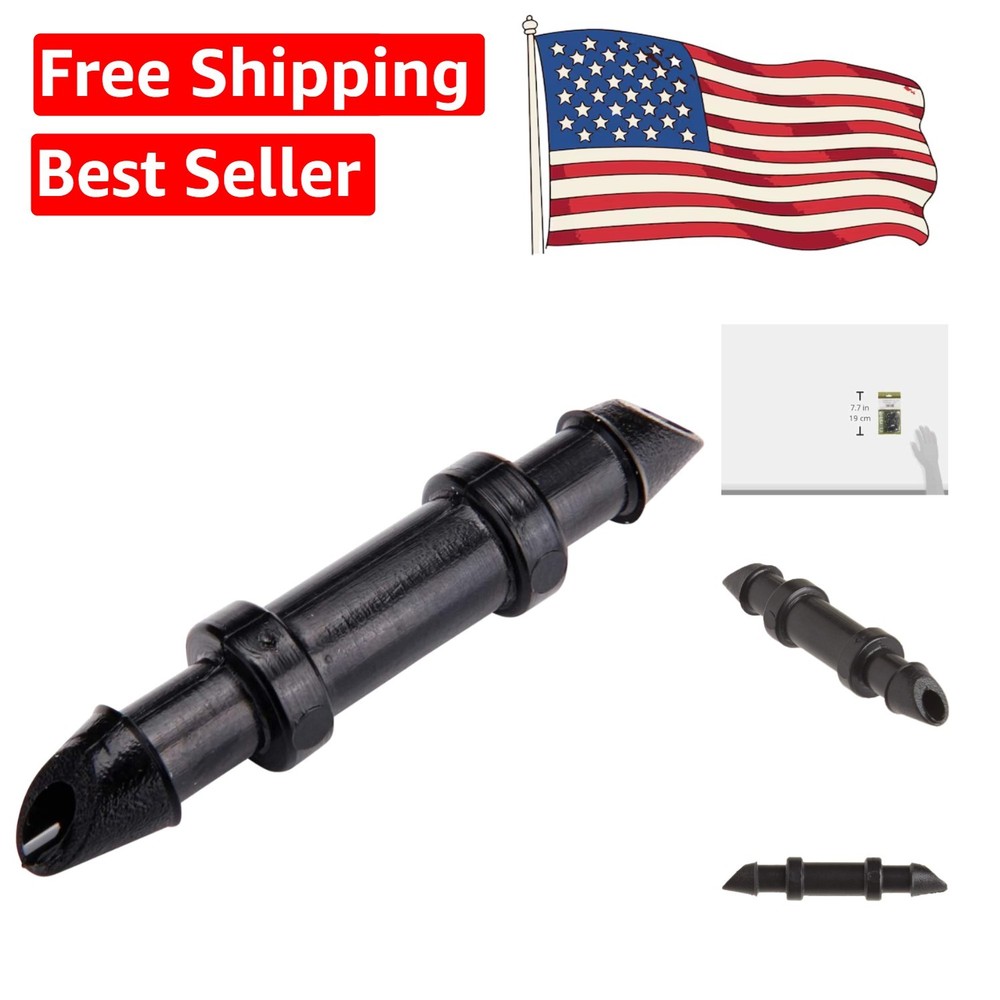 50-Piece 1/4" Barbed Coupling Connectors for Efficient Drip Irrigation Systems