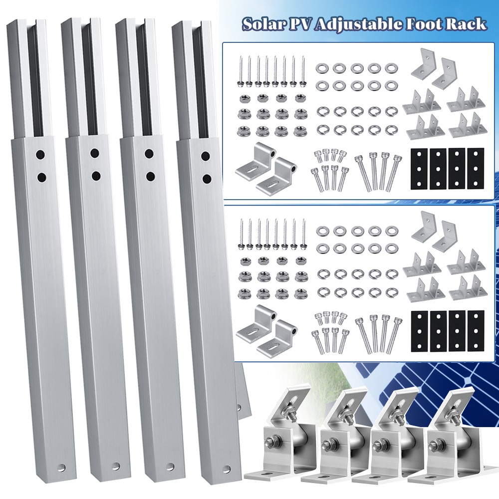 2Pairs Solar Panel Adjustable Mounting Brackets Solar Panel Tilt Mount Bracket