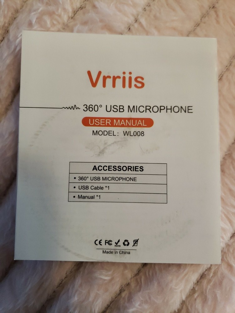 Vrriis USB Conference Microphone 360° Lightweight Omnidirectional for PC
