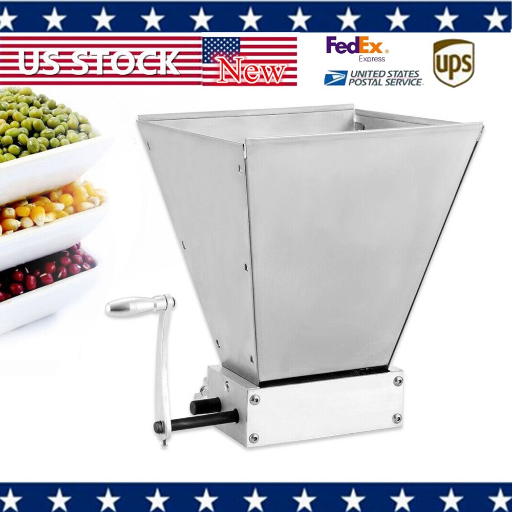4L Manual Roller Grain Mill Adjustable Low Speed Drill Crusher Machine