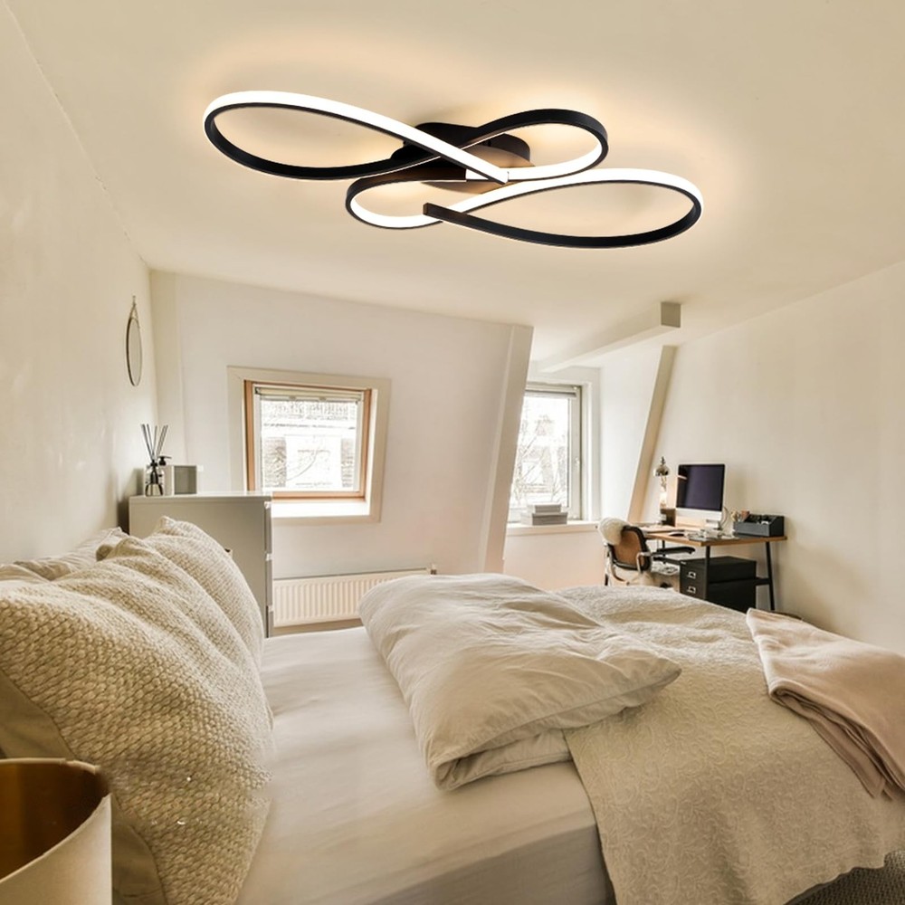Modern LED Ceiling Light, Dimmable LED Chandelier Flush Mount Ceiling Lights,...
