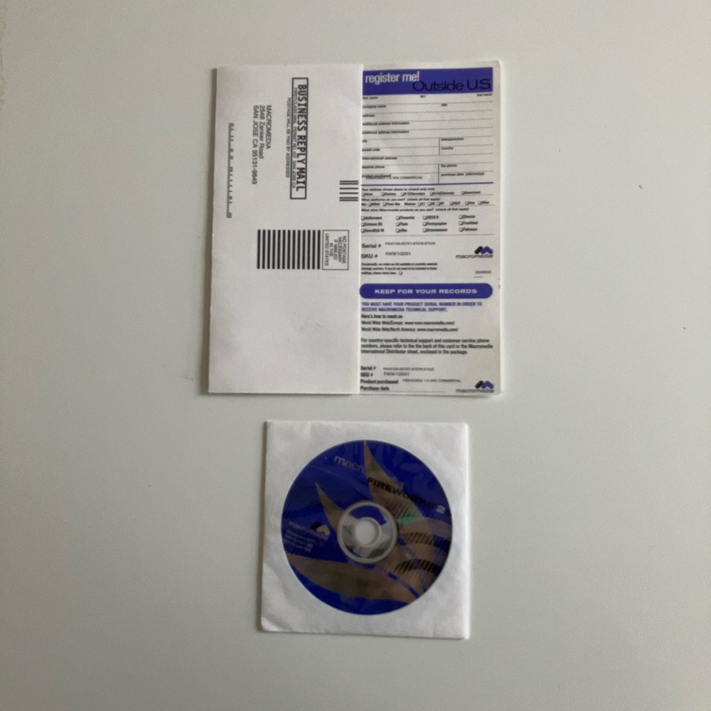 Macromedia Fireworks 2 Windows NT/95/98 - Vintage CD Software