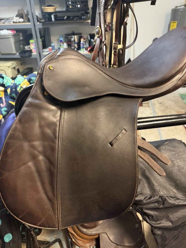Bates Caprilli 17 Inch All Purpose Saddle Brown EUC