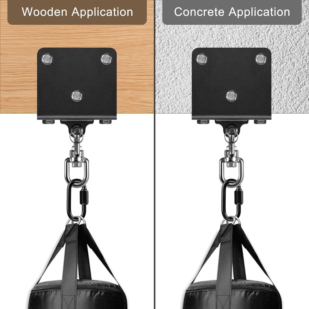 Heavy Bag Hanger with 360° Rotation for Beam Mounting Support