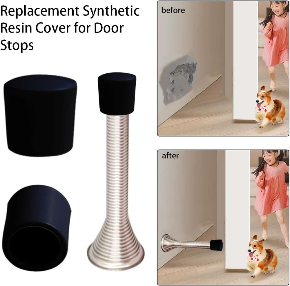 20 PCS Door Stopper Replacement Rubber Tips Black