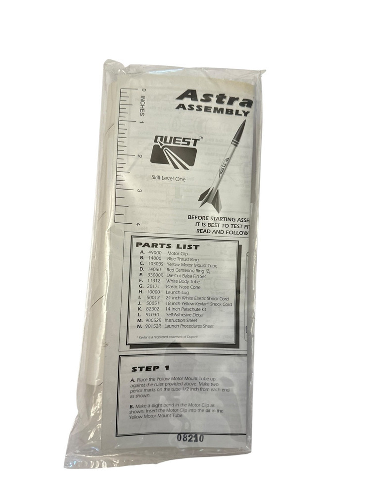 Quest ASTRA Assembly Model Rocket