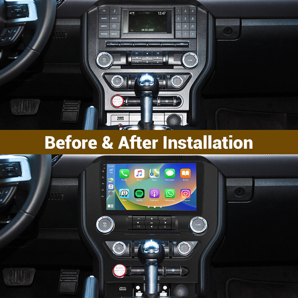 For Ford Mustang 2015 2016 2017-2021 Radio GPS Head Unit, CarPlay & Android Auto