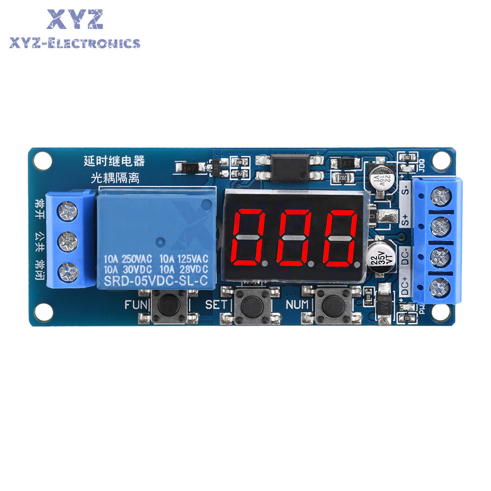 LED Time Relay Module Multi-function Digital Display Delay Start Relay Switch