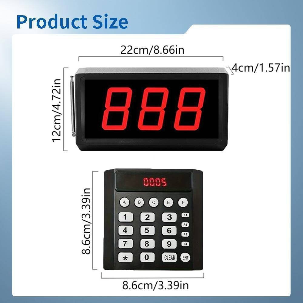 Queuing Wireless Calling System Restaurant Pager Customer Waiting Number System
