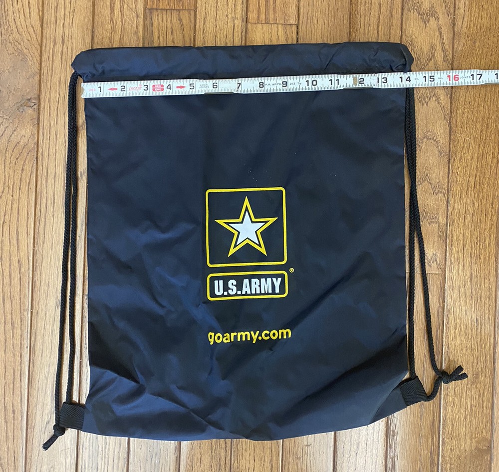 New U.S. Army Black Bag Army Draw String Bag Back Pack