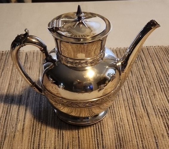 5 Piece Gorham Silver-Plated Holloware 0121 Silver Soldered Coffee & Tea Set