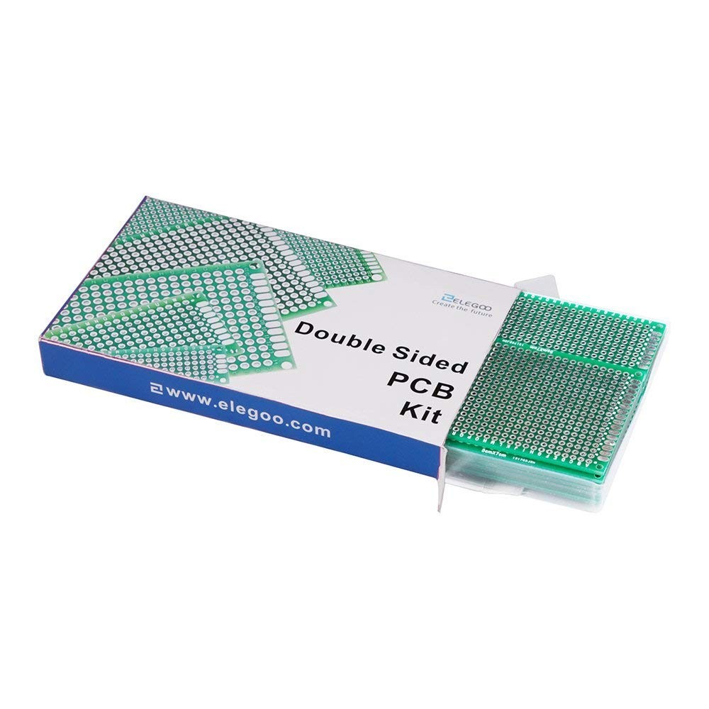 32 Pcs Double Sided PCB Board Prototype Kit for DIY Soldering with 5 Sizes