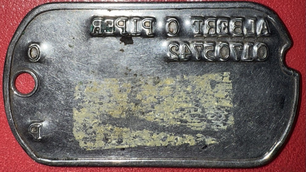 WW2 Officer Dog Tag 13th Anti Aircraft Artillery Battalion B Battery (3)