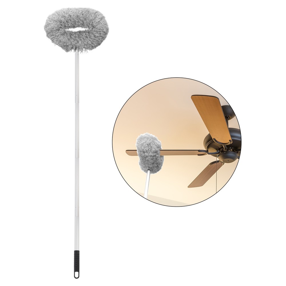 Ceiling Fan Cleaner Duster 12.9" to 47.2" Microfiber Clean Tool Extendable Gray