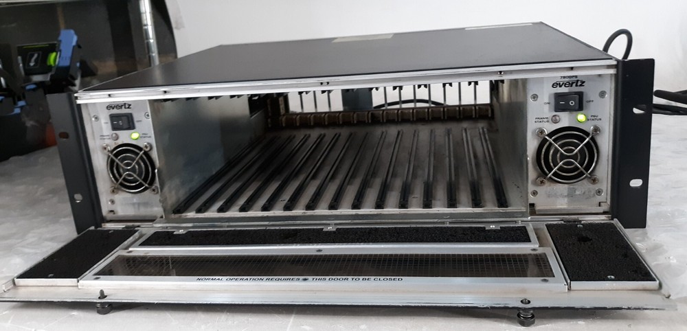 Evertz 7800FR MultiFrame Controller Empty w/ 2x PSU *CHASSIS*