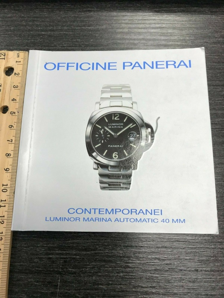 Officine Panerai Luminor Automatic Instruction Manual Booklet Only