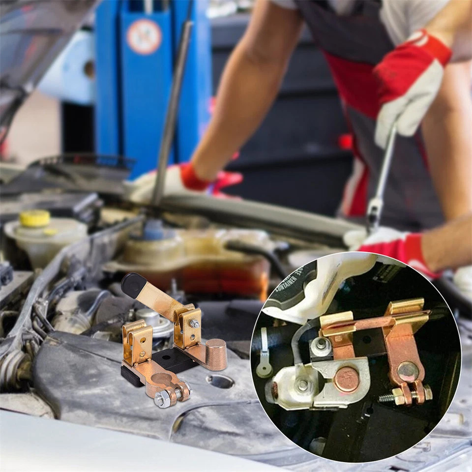 Top Post Battery Disconnect Knife Blade Switch Heavy Duty Car Shut Off 12/24v US