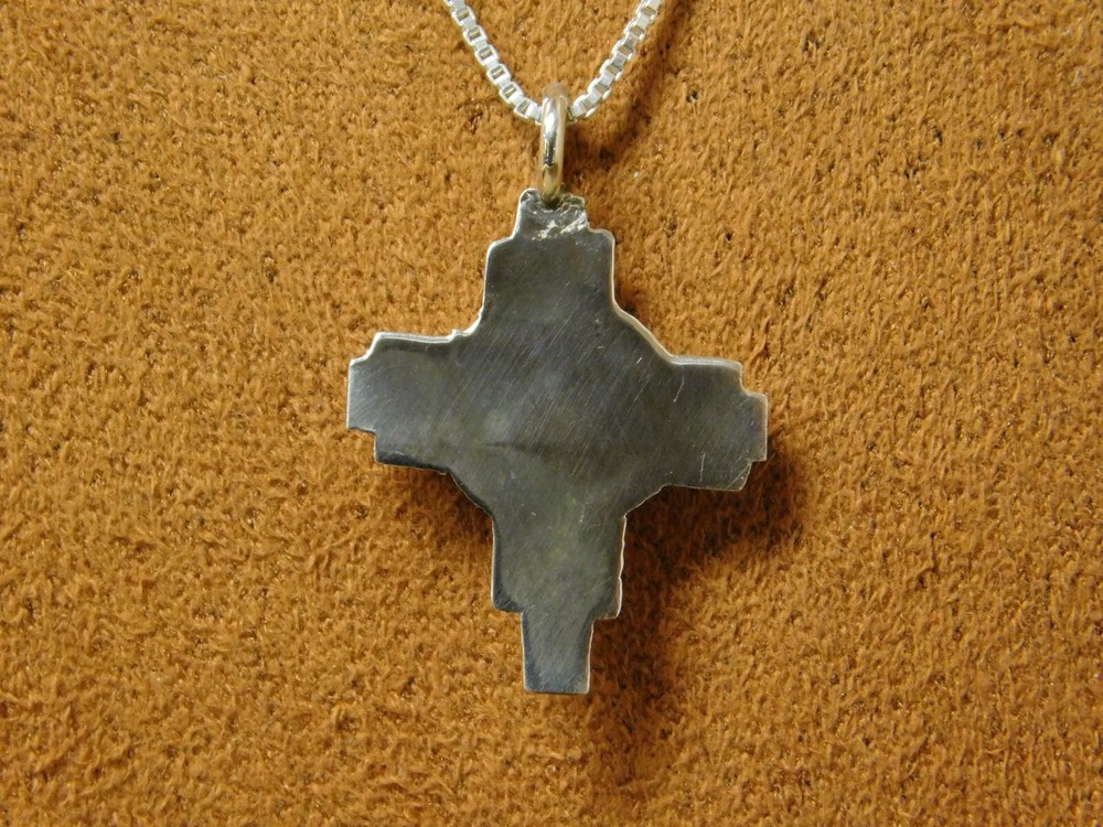 Sterling Silver Multi Stone Inlay Sunface Necklace