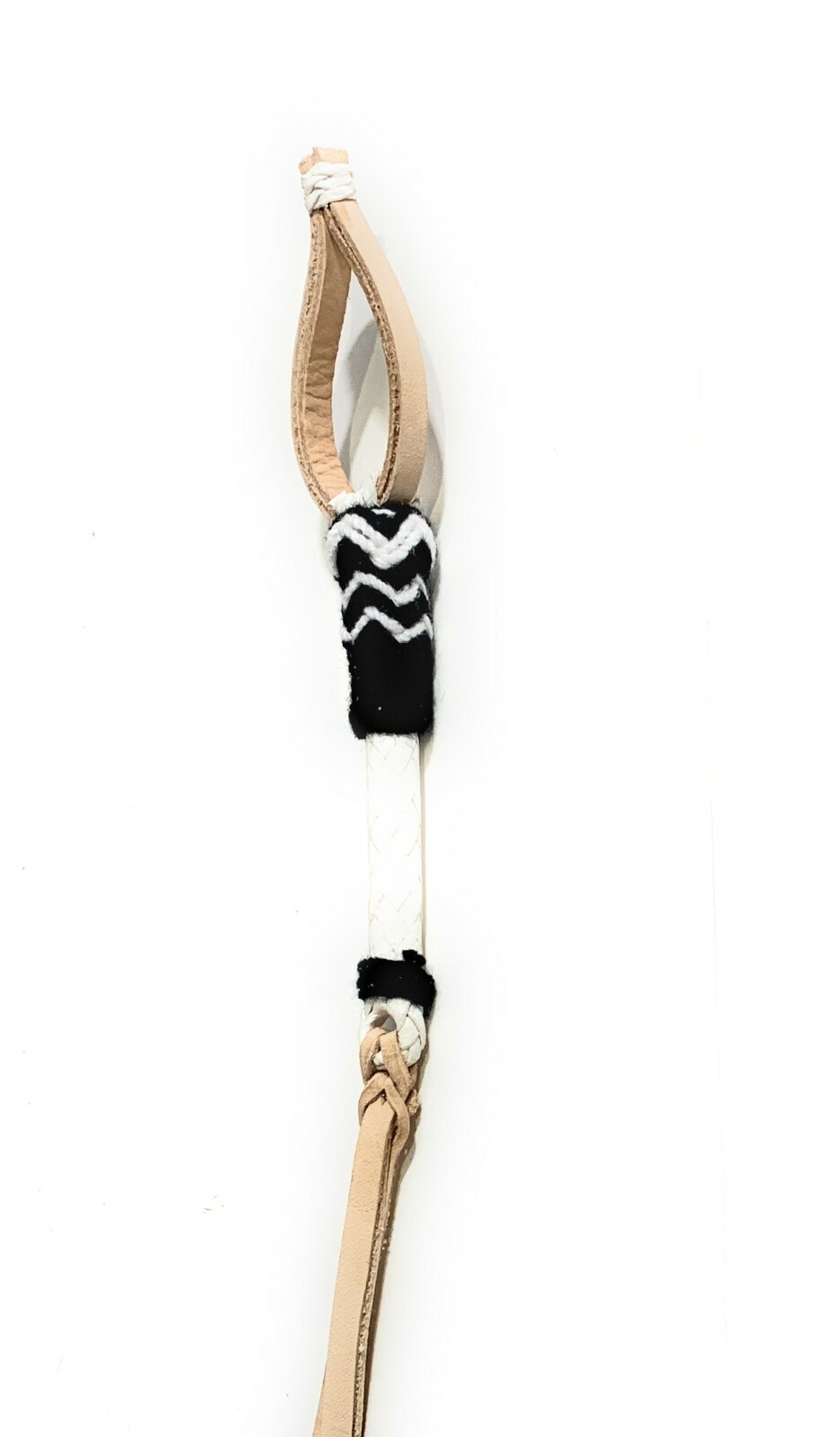 12" Keychain Style Horse Quirt, Cuarta Charra Estilo Llavero Cuartita de Cuero