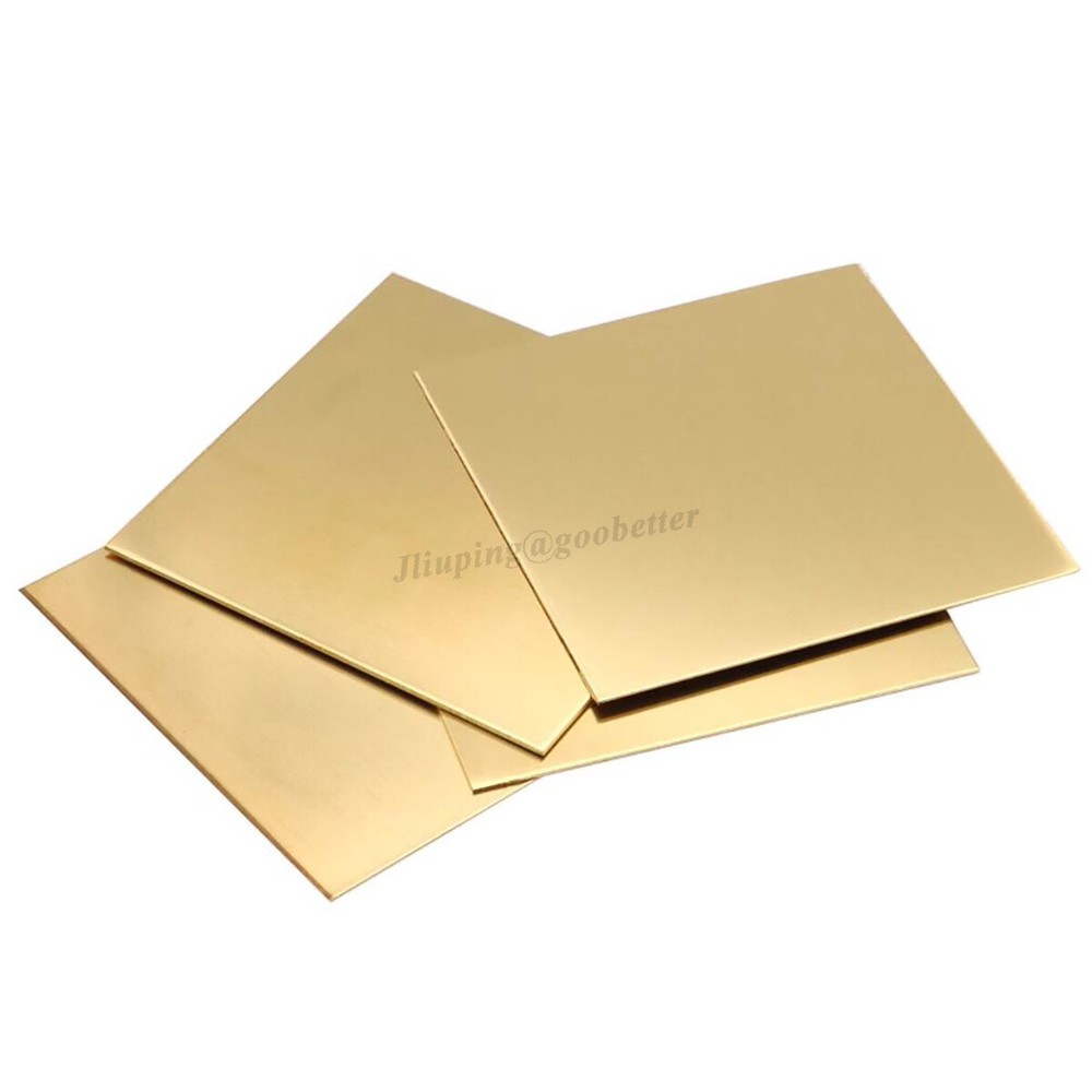 H62 Brass Sheet Plate Solid Panel Board Thick 0.3mm-6mm Various Sizes Laser Cut