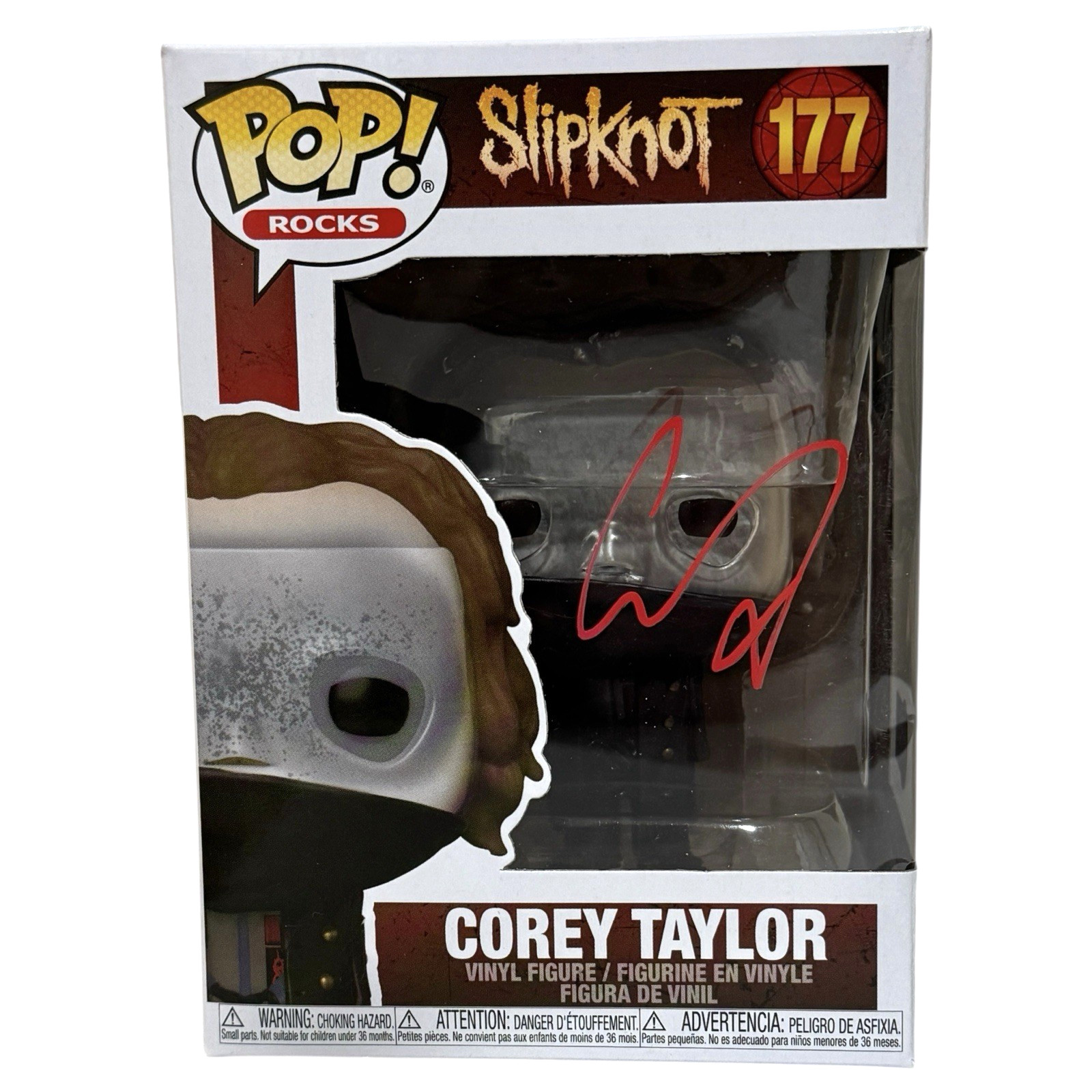 Corey Taylor Slipknot Signed Autograph Funko Pop Rocks #177 Proof Beckett COA