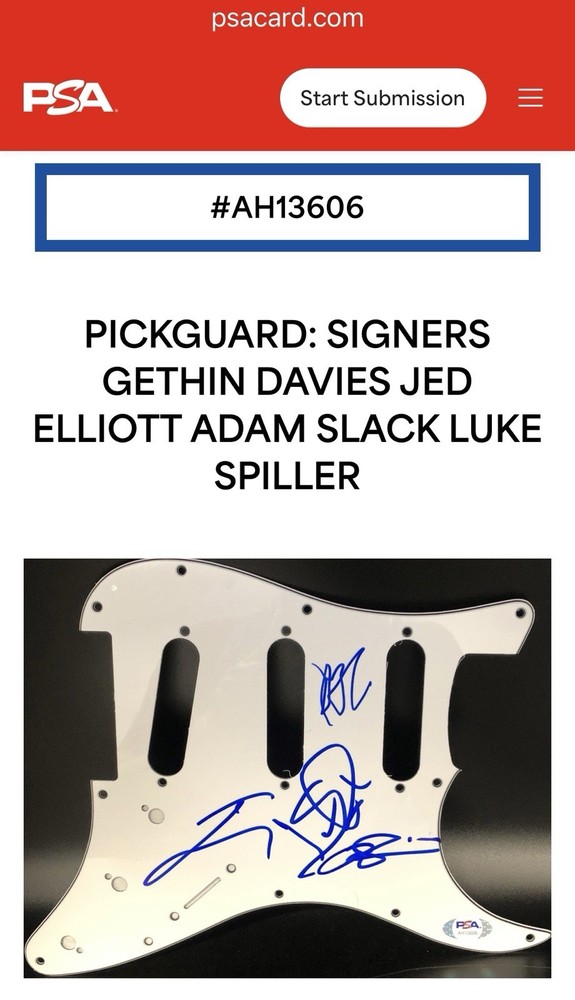 The Struts Signed Guitar Autographed Custom Artwork PSA COA
