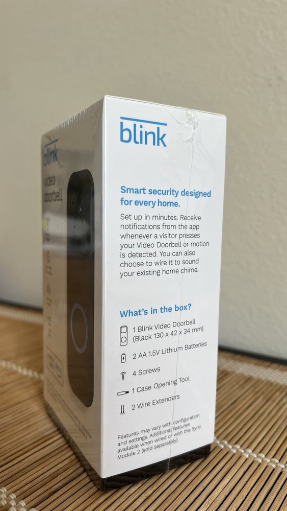 Blink Video Doorbell - Black (Standalone)