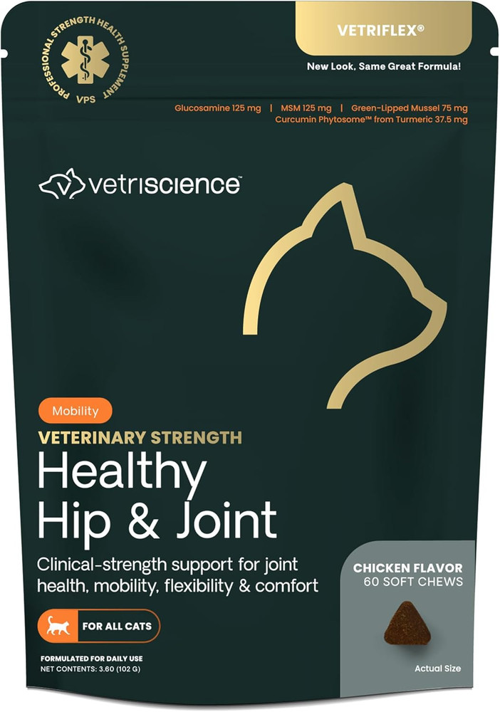 Vetriscience Veterinary Strength Healthy Hip & Joint Chews - Cat Joint & Soft Ti