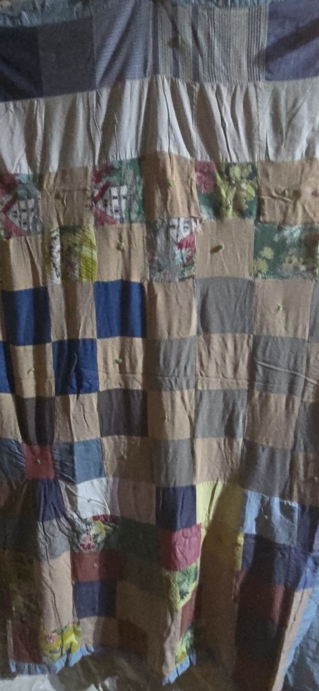 Vintage Handmade Patchwork Quilt Lightweight Thin Summer Quilt