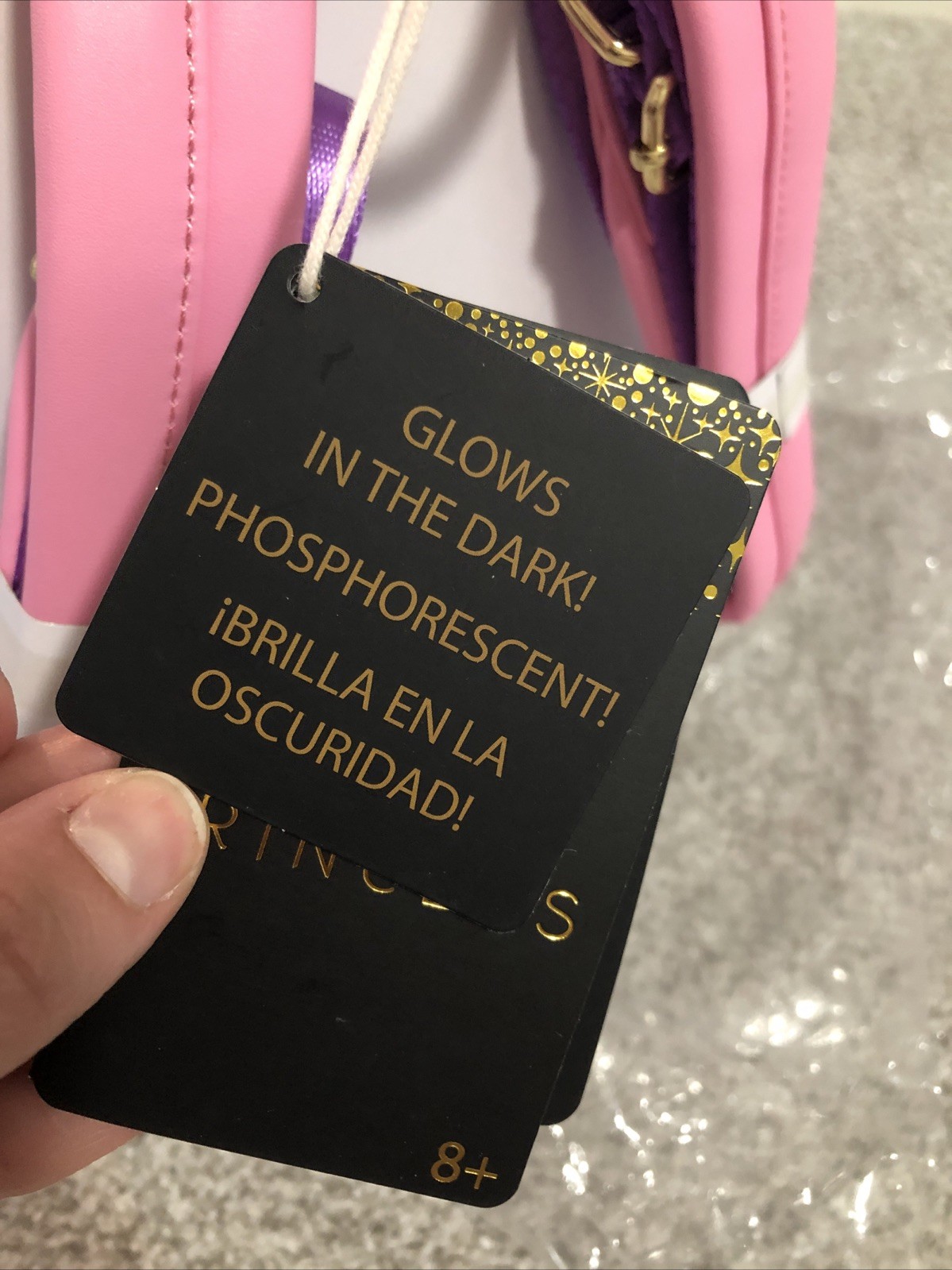 🚀 Loungefly Disney Rapunzel Sequin Glow Mini Backpack Free Ship ✅📦