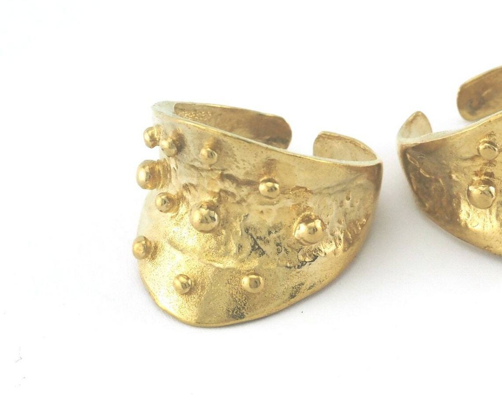 Statement Ring Adjustable Raw Brass (18mm 8US inner size) 3839