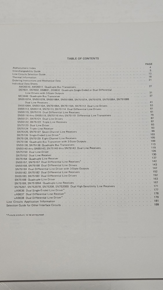 6 Texas Instruments Data Book TTL/Supplement TTL/Line Driver/Peripheral Driver
