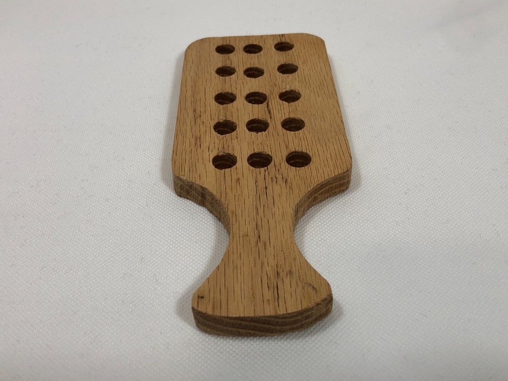 HANDMADE MUZZLELOADER ROUND BALL LOADING BLOCK ~ .45 CAL, 15 ROUNDS ~ VGC