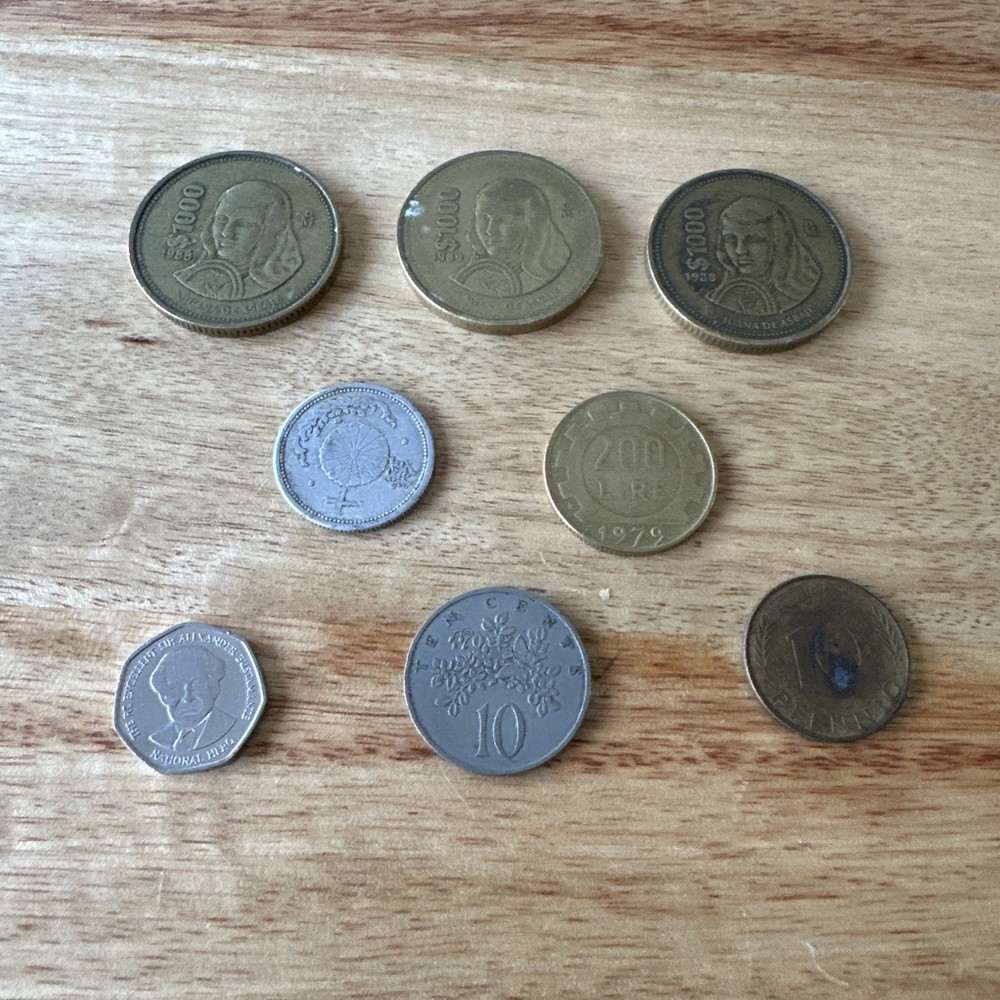 Vintage Foreign Coin Lot