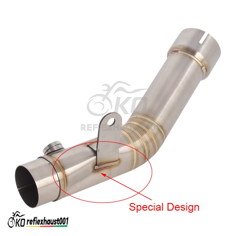 For Kawasaki Ninja ZX6R ZX636 2023-2025 Exhaust Mid Link Pipe Slip Stock Muffler