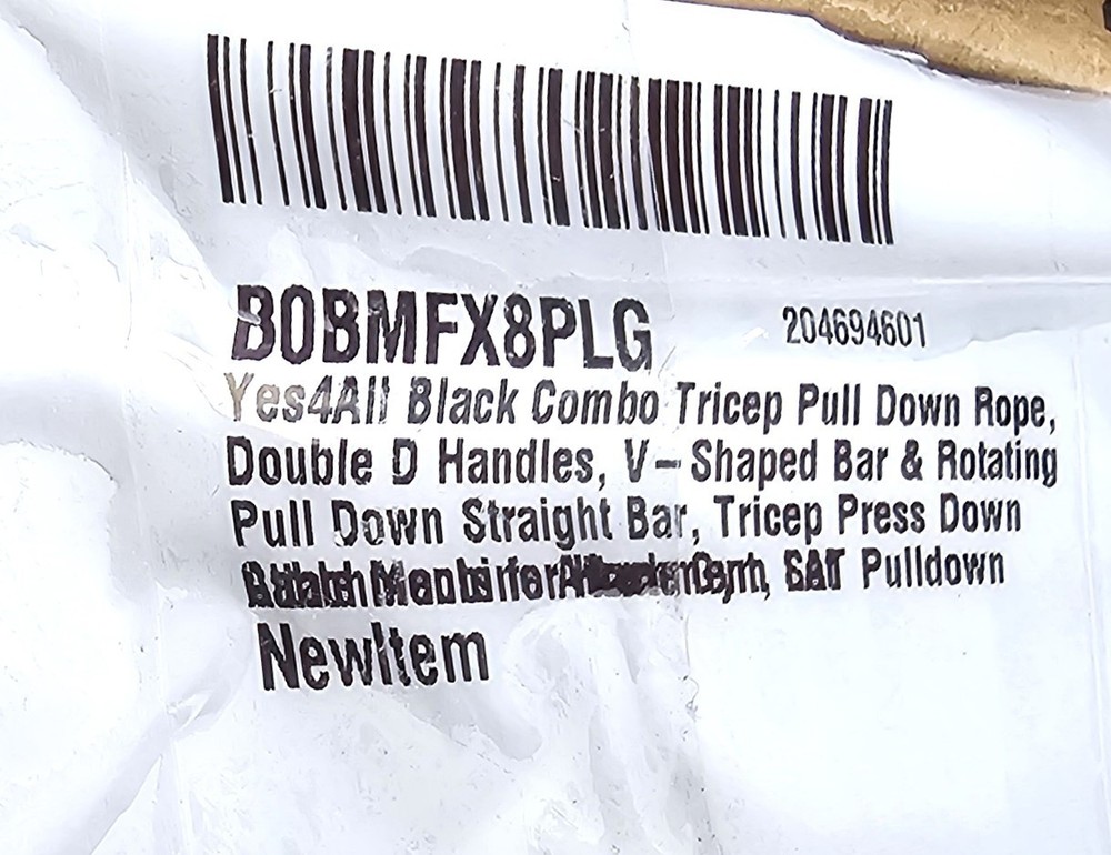 Cable Machine Attachments - Triceps Straight Bar V Bar LAT Pulldown Attachments