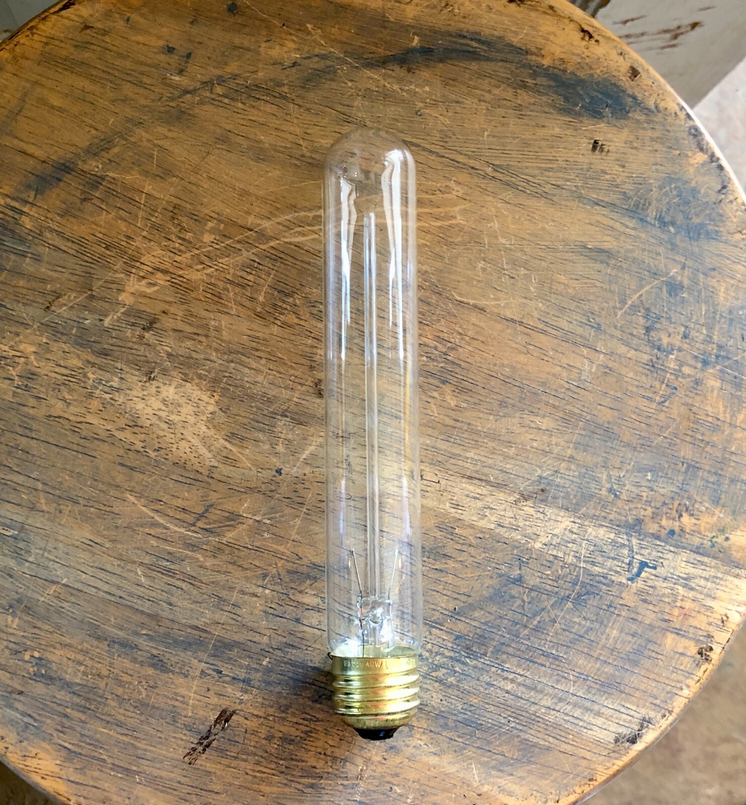 LOT: 4 Long Tubular Light Bulb, 60w Vintage Edison Style Filament Clear Glass T9