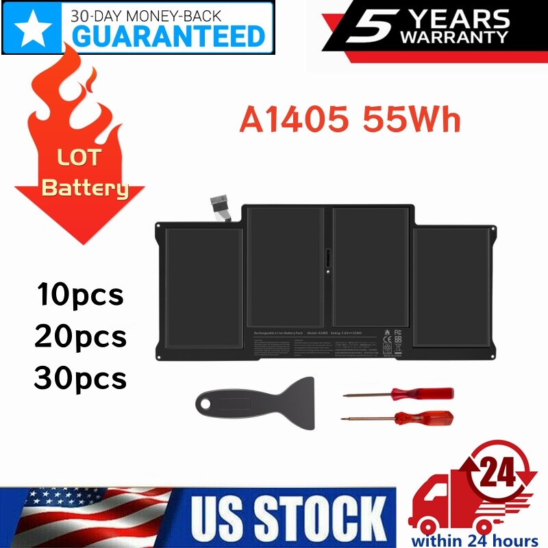 LOT Battery A1405 A1496 for MacBook Air 13'' A1466 Mid 2012 2013,Early 2015 55Wh