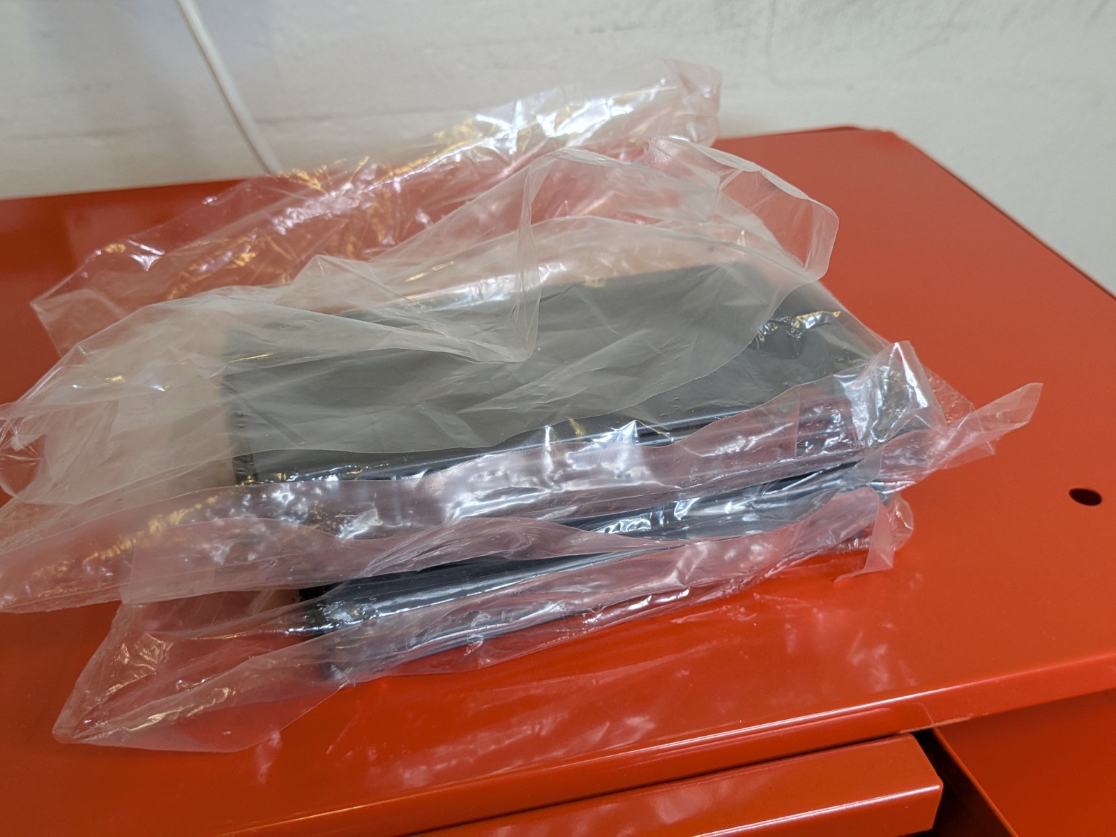 Kent Bin Storage Cabinet 9 Drawer 17" W x 11" D x 10" H Steel Orange KA9