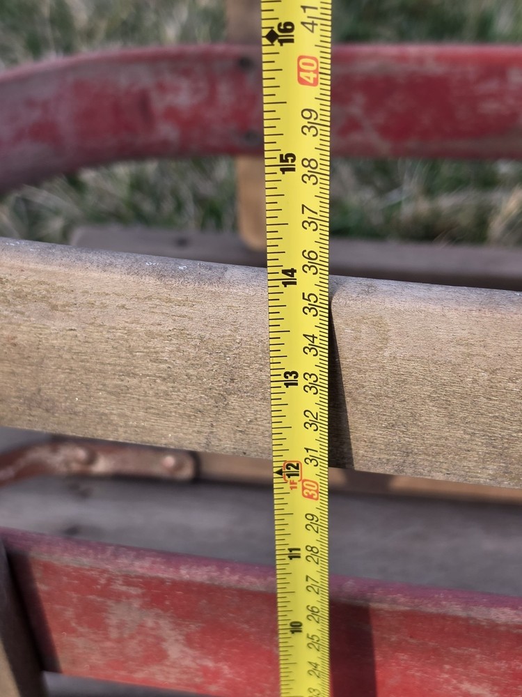 Vintage Children's Snow C-Back Pull Sled With Handle