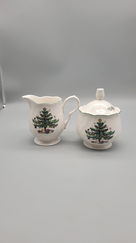 Nikko Happy Holidays 5pc Completer Hostess Set Christmas Tree Serving Tableware