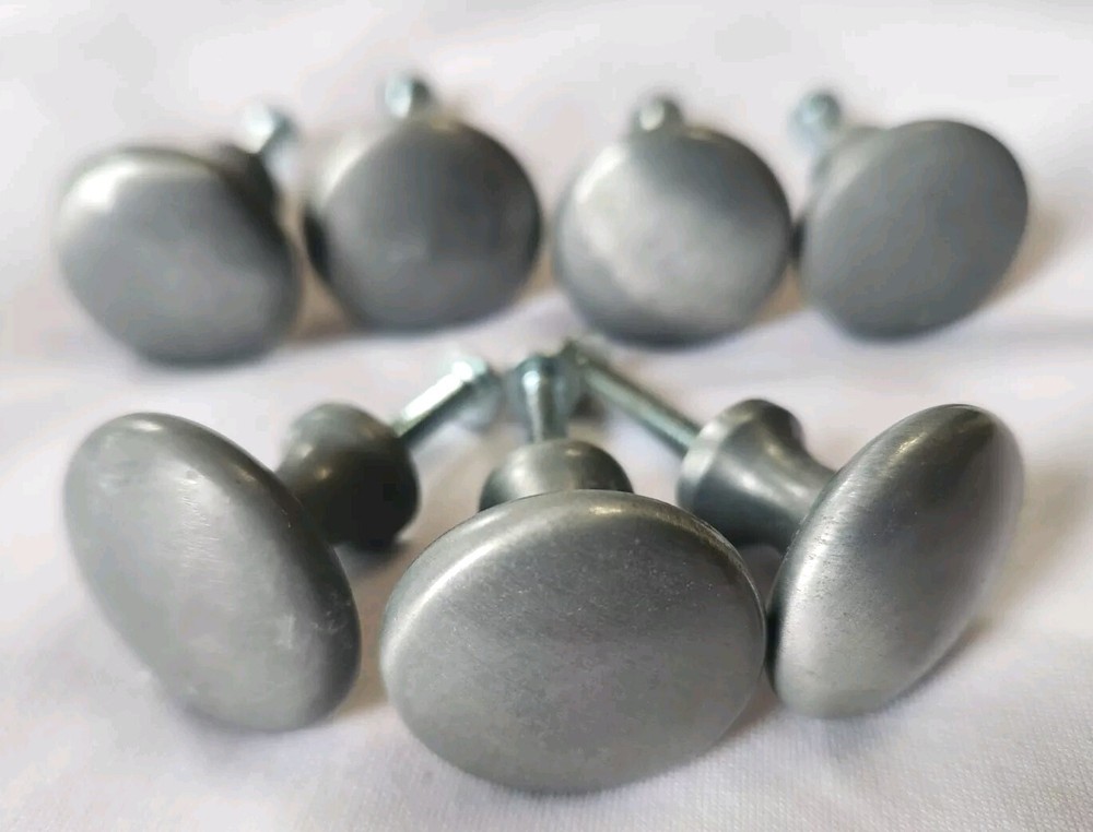 Nover Satin Chrome Solid Brass 25mm Button Knobs 5003715 Lot 7