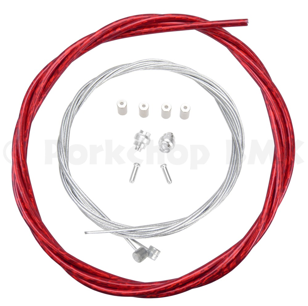 Basic Bicycle Brake Cable Kit for BMX/MTB - LASER RED