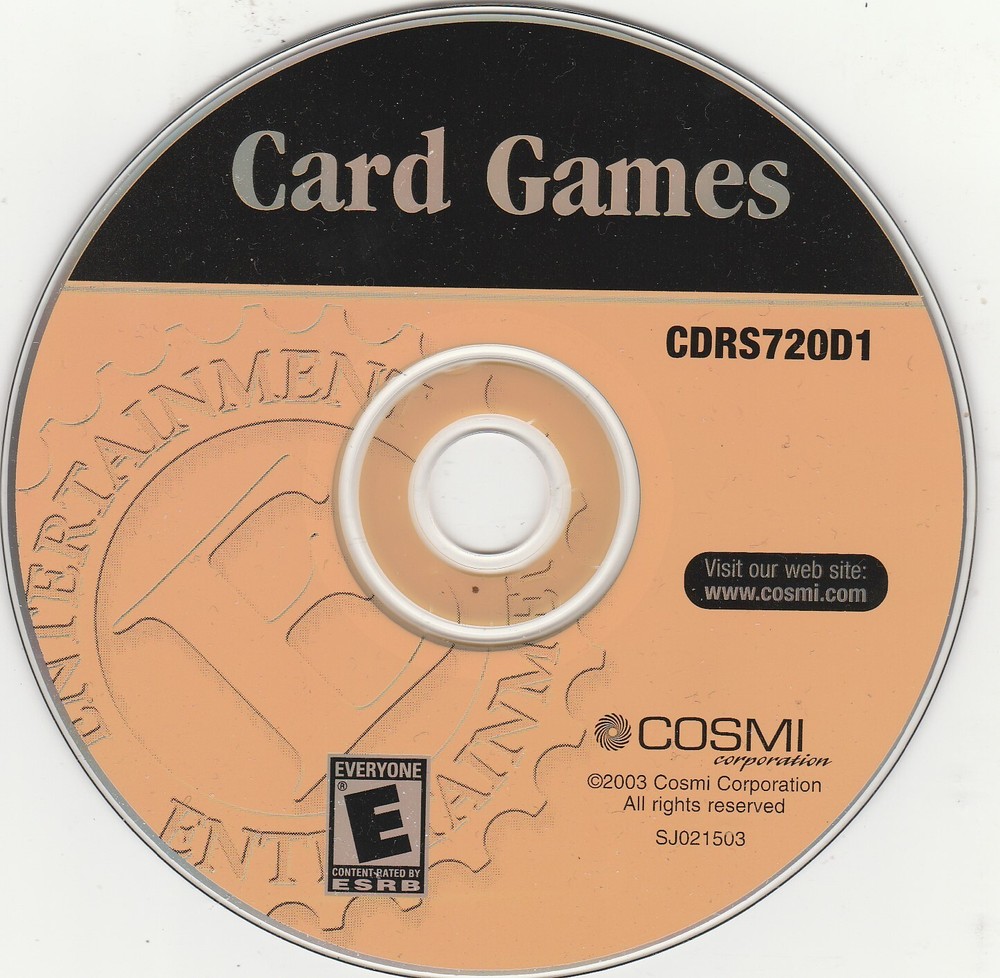 Card Games CD-Rom Game by Cosmi / NetZero  CDRS720D1  2003